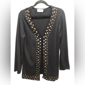 Valenti black open cardigan